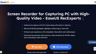 Tangkapan layar situs web untuk EaseUS RecExperts