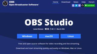 Tangkapan layar situs web untuk OBS Studio